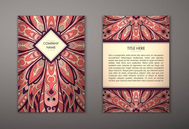 Çiçek mandala desenli el ilanı