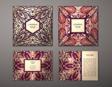 Çiçek mandala desenli el ilanı