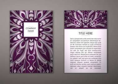 Çiçek mandala desenli el ilanı