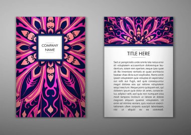 Çiçek mandala desenli el ilanı