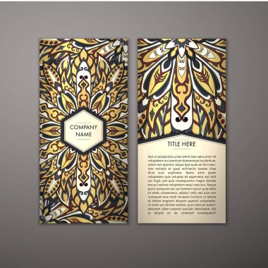 Çiçek mandala desenli el ilanı