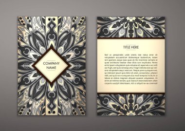 Çiçek mandala desenli el ilanı