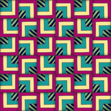 Kareler ile geometrik seamless modeli.