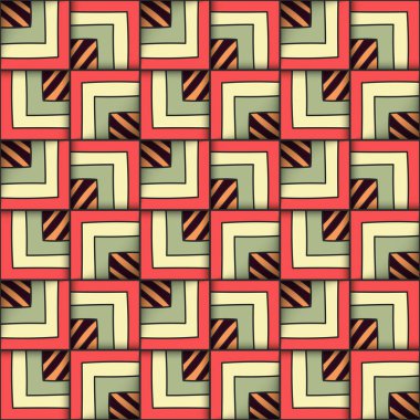 Kareler ile geometrik seamless modeli.