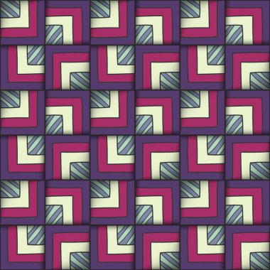 Kareler ile geometrik seamless modeli.