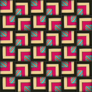 Kareler ile geometrik seamless modeli.