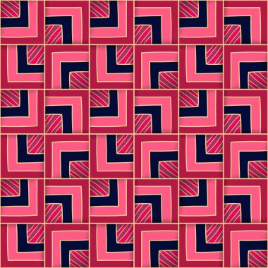 Kareler ile geometrik seamless modeli.