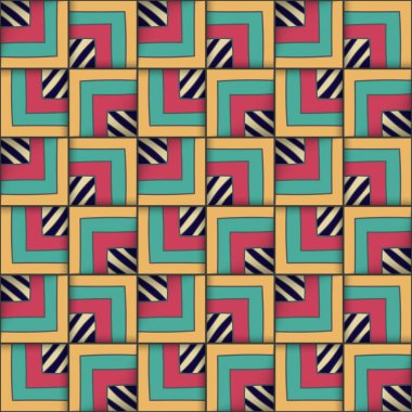 Kareler ile geometrik seamless modeli.