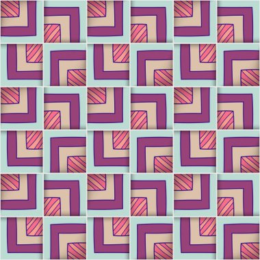 Kareler ile geometrik seamless modeli.