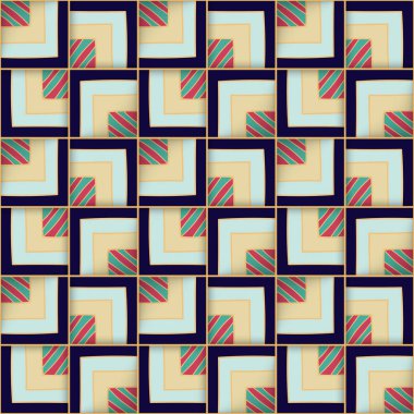 Kareler ile geometrik seamless modeli.