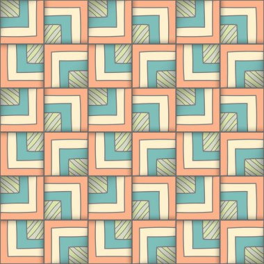 Kareler ile geometrik seamless modeli.