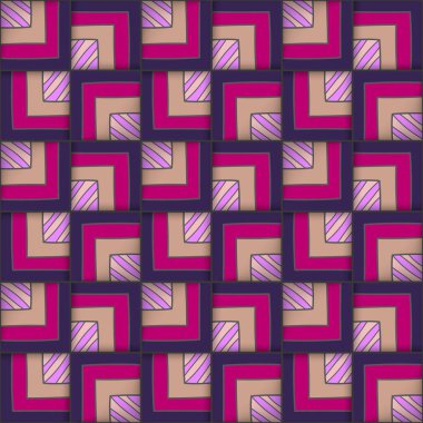 Kareler ile geometrik seamless modeli.