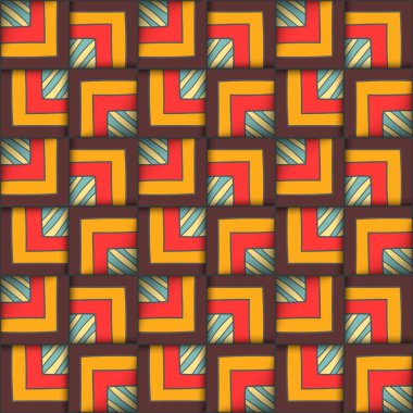 Kareler ile geometrik seamless modeli.