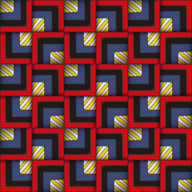 Kareler ile geometrik seamless modeli.
