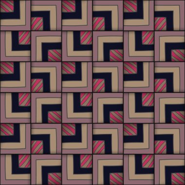Kareler ile geometrik seamless modeli.