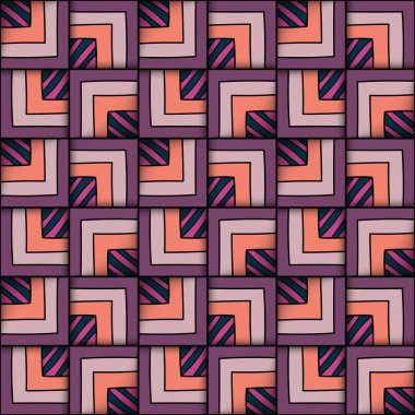 Kareler ile geometrik seamless modeli.