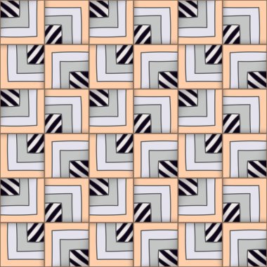 Kareler ile geometrik seamless modeli.