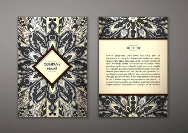 Çiçek mandala desenli el ilanı