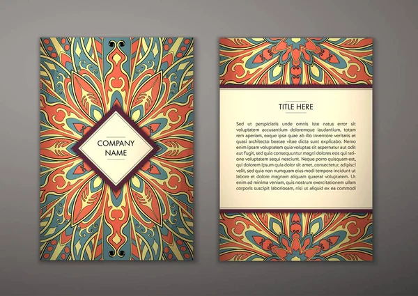 Çiçek mandala desenli el ilanı