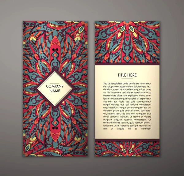 Çiçek mandala desenli el ilanı