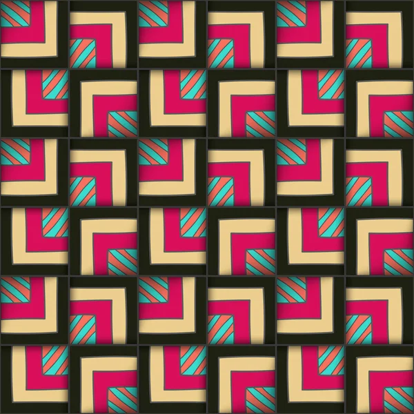 Kareler ile geometrik seamless modeli.