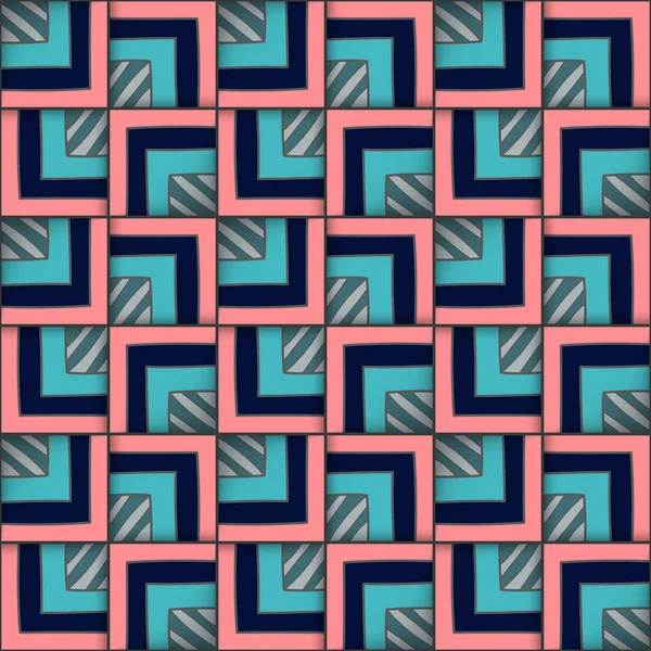 Kareler ile geometrik seamless modeli.