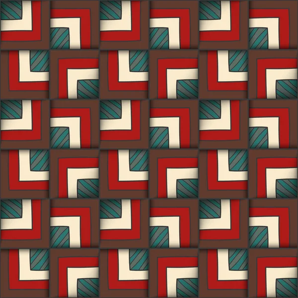 正方形の幾何学的なシームレス パターン. — ストックベクタ