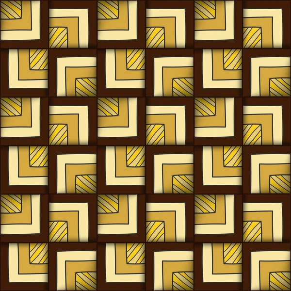 Geometrisches nahtloses Muster mit Quadraten. — Stockvektor