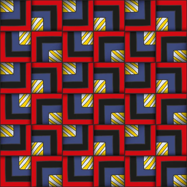 Kareler ile geometrik seamless modeli.