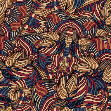 Dikişsiz kabile soyut desen