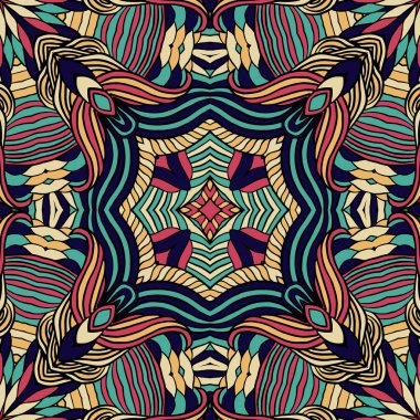 Dikişsiz kabile soyut desen