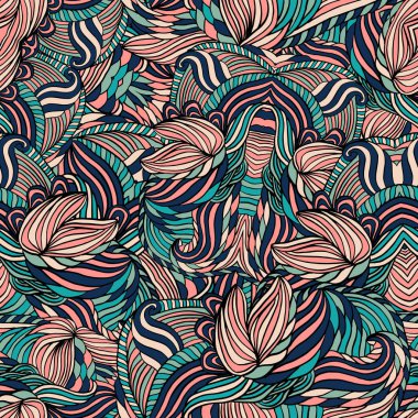 Dikişsiz kabile soyut desen