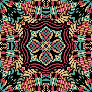 Dikişsiz kabile soyut desen