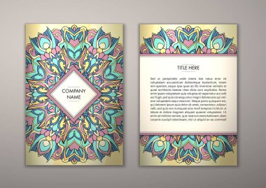 Flyer şablonu ile soyut süsleme