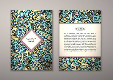 Flyer şablonu ile soyut süsleme