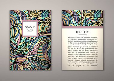 Flyer şablonu ile soyut süsleme