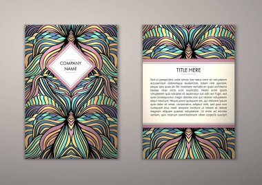 Flyer şablonu ile soyut süsleme