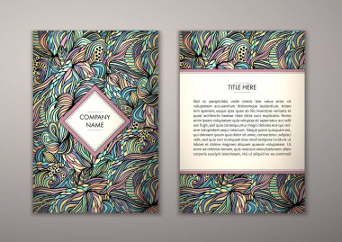 Flyer şablonu ile soyut süsleme