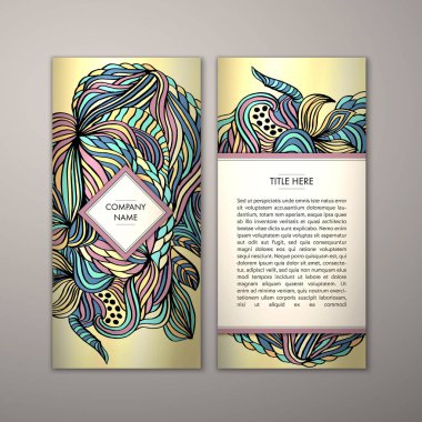 Flyer şablonu ile soyut süsleme