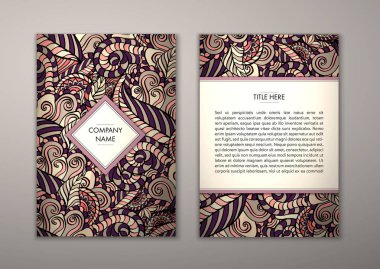 Flyer şablonu ile soyut süsleme