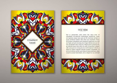 Flyer şablonu ile soyut süsleme