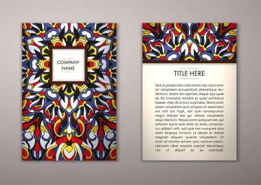 Flyer şablonu ile soyut süsleme