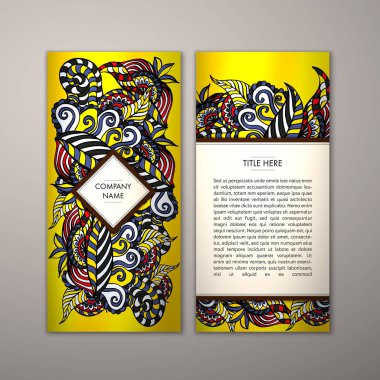 Flyer şablonu ile soyut süsleme