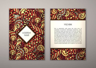 Flyer şablonu ile soyut süsleme