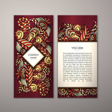 Flyer şablonu ile soyut süsleme