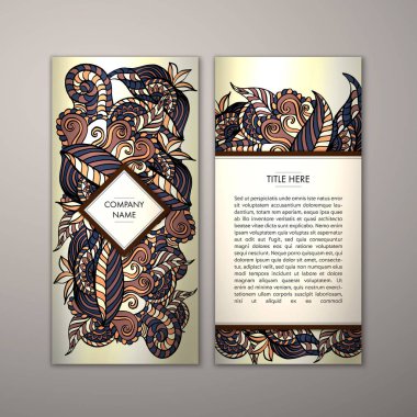 Flyer şablonu ile soyut süsleme