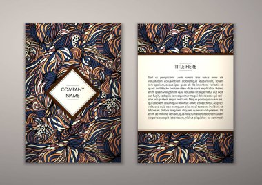 Flyer şablonu ile soyut süsleme