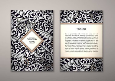 Flyer şablonu ile soyut süsleme