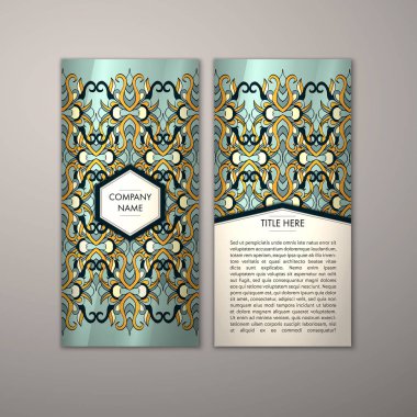 Flyer şablonu ile soyut süsleme