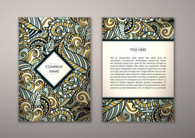 Flyer şablonu ile soyut süsleme